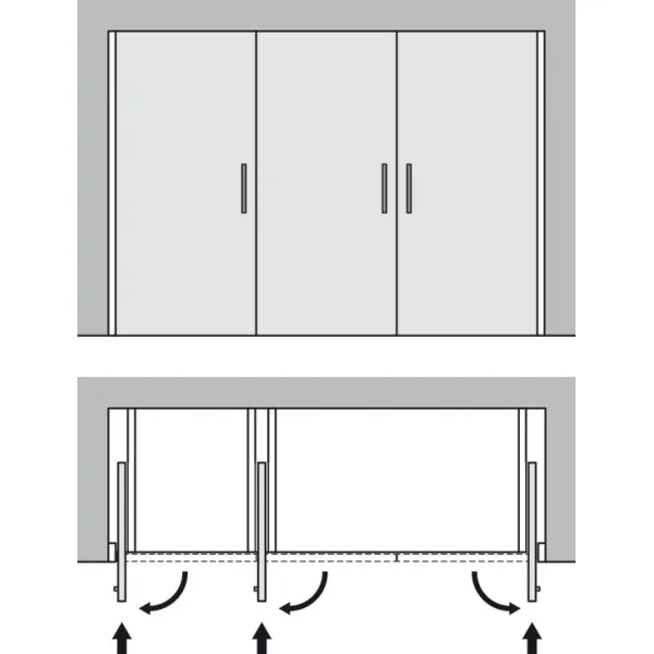 Wooden pivot sliding doors, Hawa Concepta 50, set