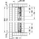 SDS HAWA CONCEPTA 50 medinėms 1 durims H2301-2850mm,