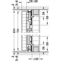 SDS HAWA CONCEPTA 50 medinėms 1 durims H2301-2850mm,