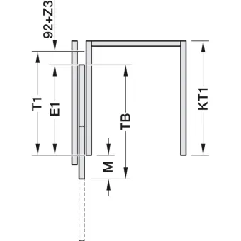 SDS HAWA CONCEPTA 3 Push 25 medinėms 1 durims L H1200-2200mm,