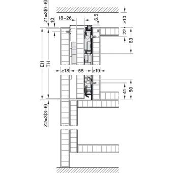 Pivot sliding door fitting, Hawa Concepta III 25 Push