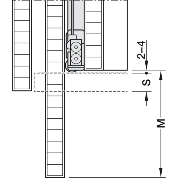 Pivot sliding door fitting, Hawa Concepta III 25 Push