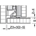 SDS HAWA CONCEPTA 3 Push 25 medinėms 1 durims R H1200-2200mm,