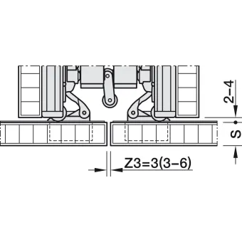 Pivot sliding door fitting, Hawa Concepta III 25 Push
