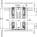 Pivot sliding door fitting, Hawa Concepta III 25 Push
