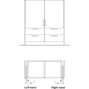 SDS HAWA CONCEPTA 3 Pull 25 medinėms 1 durims R H1200-2200mm,