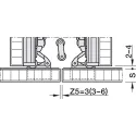 SDS HAWA CONCEPTA 3 Pull 25 medinėms 1 durims R H1200-2200mm,
