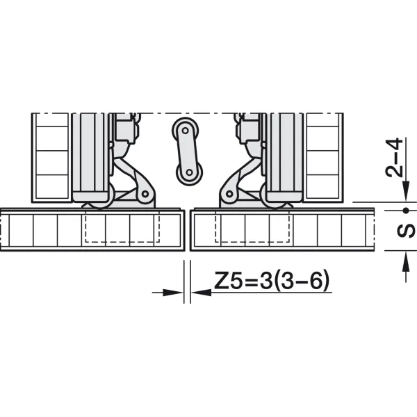 SDS HAWA CONCEPTA 3 Pull 25 medinėms 1 durims R H1200-2200mm,