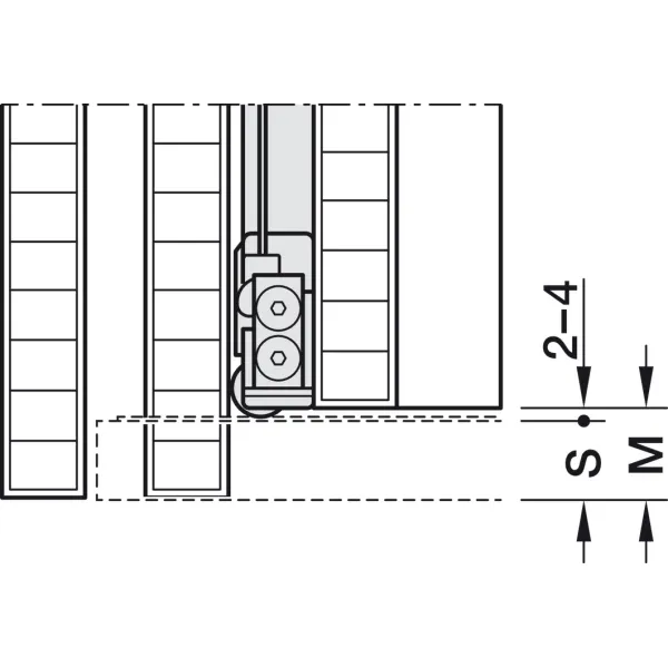 Pivot sliding door fitting, Hawa Concepta III 25 Pull