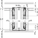 Pivot sliding door fitting, Hawa Concepta III 25 Pull