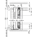 SDS HAWA CONCEPTA 3 Push 35 medinėms 1 durims R H1900-2700mm,