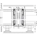 SDS HAWA CONCEPTA 3 Push 35 medinėms 1 durims R H1900-2700mm,