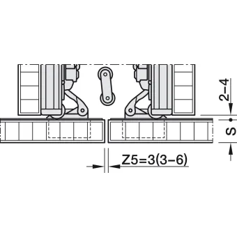 Pivot sliding door fitting, Hawa Concepta III 35 Pull