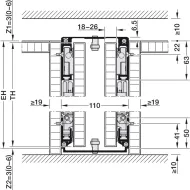 SDS HAWA CONCEPTA 3 Pull 35 med.1d L H1900-2700 HAFELE