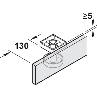 Wooden folding sliding doors, HAWA Folding Concepta 25, set, hinges with soft closing mechanism