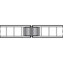 Wooden folding sliding doors, HAWA Folding Concepta 25, set, hinges with soft closing mechanism