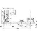 Wooden folding sliding doors, HAWA Folding Concepta 25, set, hinges with soft closing mechanism