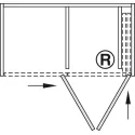 Wooden folding sliding doors, HAWA Folding Concepta 25, set, hinges with soft closing mechanism