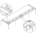 SDS HAWA FOLDING CONCEPTA 25kg H1250-1850mm, medinėms dviguboms sulankstomoms durims