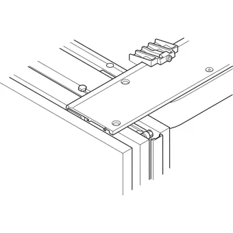 Wooden folding sliding doors, HAWA Folding Concepta 25, set, hinges with soft closing mechanism