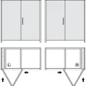 SDS HAWA FOLDING CONCEPTA 25kg H1250-1850mm, medinėms dviguboms sulankstomoms durims
