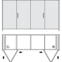SDS HAWA FOLDING CONCEPTA 25kg H1250-1850mm, medinėms dviguboms sulankstomoms durims