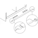 Wooden folding sliding doors, HAWA Folding Concepta 25, set, hinges with soft closing mechanism