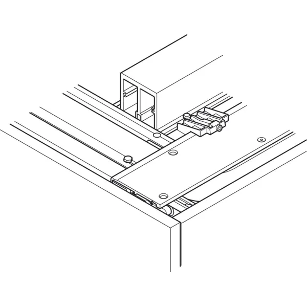 Wooden folding sliding doors, HAWA Folding Concepta 25, set, hinges with soft closing mechanism