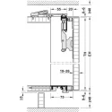 SDS HAWA FOLDING CONCEPTA 25kg H1250-1850mm, medinėms dviguboms sulankstomoms durims