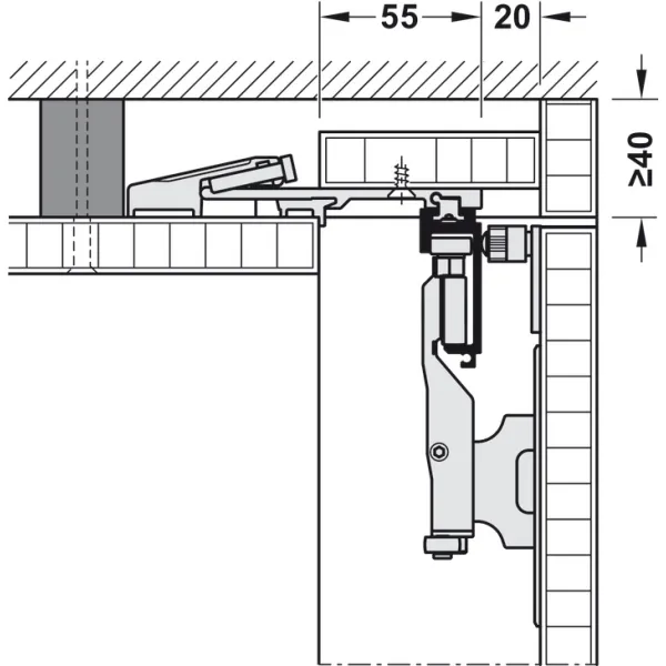 Wooden folding sliding doors, HAWA Folding Concepta 25, set, hinges with soft closing mechanism