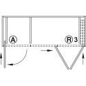 SDS HAWA FOLDING CONCEPTA 25kg H1250-1850mm, medinėms dviguboms sulankstomoms durims