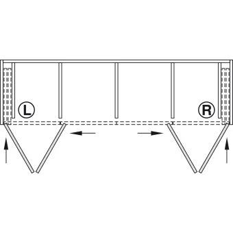 SDS HAWA FOLDING CONCEPTA 25kg H1250-1850mm, medinėms dviguboms sulankstomoms durims