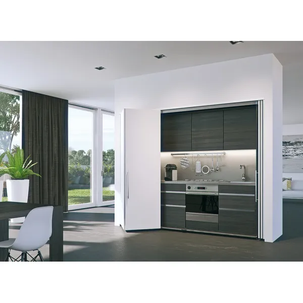 Wooden folding sliding doors, HAWA Folding Concepta 25, set, hinges with soft closing mechanism