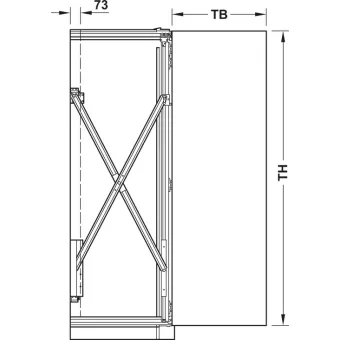 SDS HAWA FOLDING CONCEPTA 25kg H1851-2600mm, medinėms dviguboms sulankstomoms durims