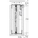 Wooden folding sliding doors, HAWA Folding Concepta 25, set, hinges with soft closing mechanism