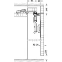 Wooden folding sliding doors, HAWA Folding Concepta 25, set, hinges with soft closing mechanism