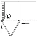Wooden folding sliding doors, HAWA Folding Concepta 25, set, hinges with soft closing mechanism