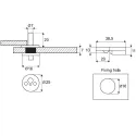 Sliding glass door lock, 15", with 3 washers, key to differ, nickel plated