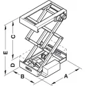 Elektrinis lentynų pakėlimo mechanizmas 80kg 510x400mm