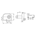 Glass door lock for double doors, key to differ, chrome plated