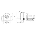 Glass door lock for single doors, key to differ, chrome plated