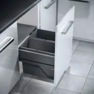Šiukšliadėžė 2x28l pilno ištr. 600 antracitas H