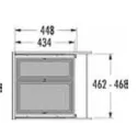 Šiukšliadėžė Hailo Cargo, 2x28l pilno ištraukimo P600mm, antracitas
