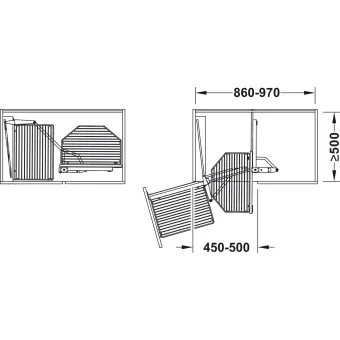 Pull out and turn for corner cabinets, Häfele
