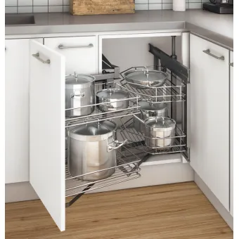 Pull out and turn for corner cabinets, Häfele