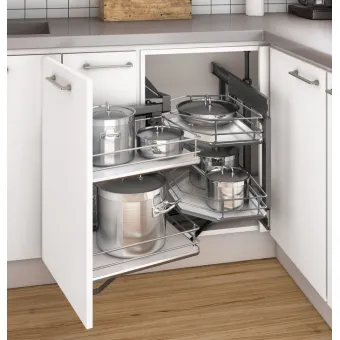 Pull out and turn for corner cabinets, Häfele
