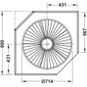 Karuselė 1/1 rato Ø714mm, vielinė