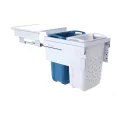 Pull-out laundry basket set Hailo, for installation behind fronts, W600mm, 2x33/1x12/1x2.5l
