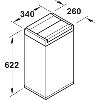 Waste bins, Hailo Recycling Box, 53l