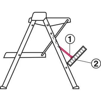 Plinth bracket, Steel, for hooking into Hailo Step-Fix step stool